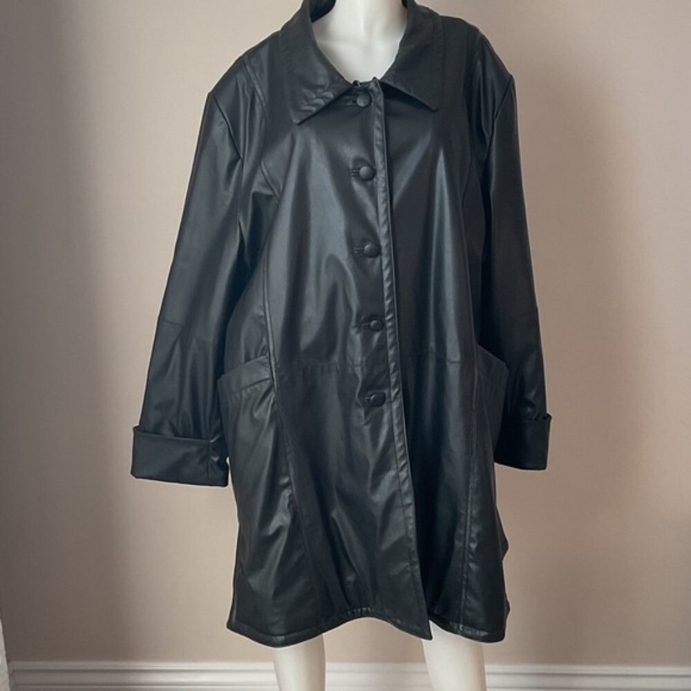 Addition-Elle Faux Leather Coat